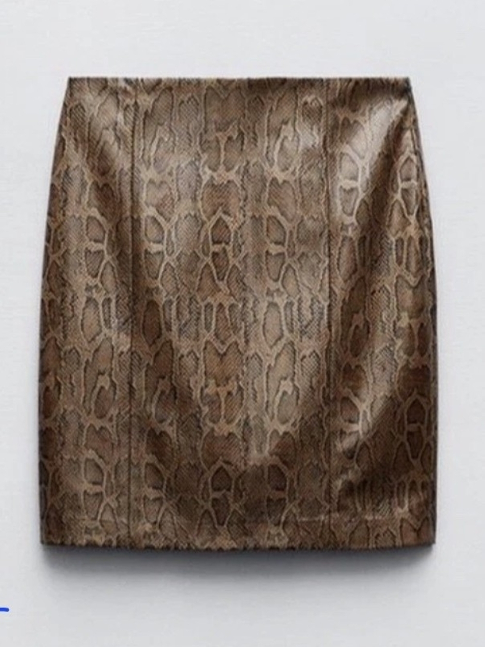 Zara Faux Leather Skirt in Brown